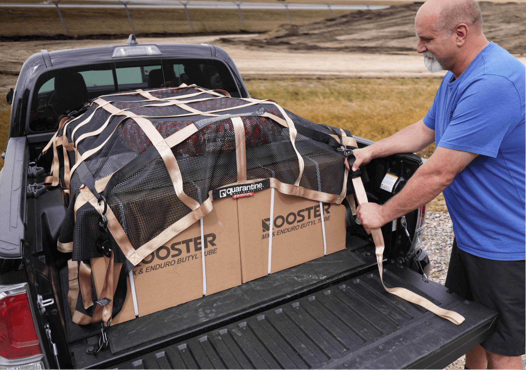 Exterior Truck Box Cargo Net Standard Series by Quarantine, getting